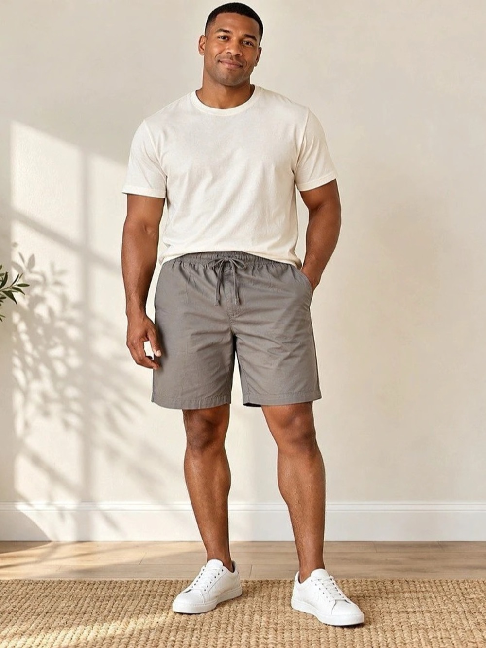 Banana Republic Men’s Gray Pull-On Shorts XL NWT Cotton Stretch